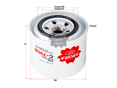 SAKURA,, Oil Filter (Spin-On), PW 510253, C-7908, PROTON