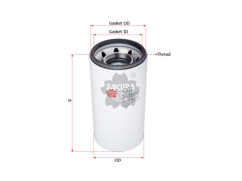 กรองน้ำมันเครื่อง(Spin-On) , SAKURA, J919562, C-7927, CASE (126462)