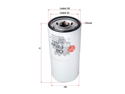 SAKURA,, Oil Filter (Spin-On), 65.05510-5020, C-7942, DAEWOO