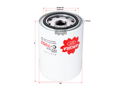 SAKURA,, Oil Filter (Spin-On), RE519626, C-7952, JOHN DEERE
