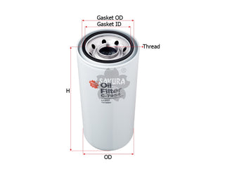 SAKURA,, Oil Filter (Spin-On), 1310901, C-7954, DAF