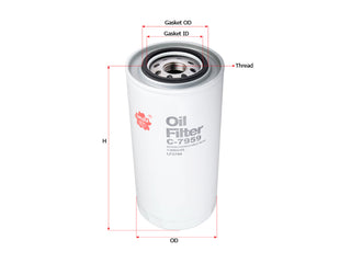 SAKURA,, Oil Filter (Spin-On), 1306549, C-7959, DAF