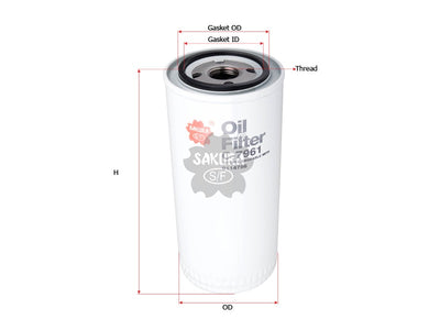 SAKURA,, Oil Filter (Spin-On), AZ22878, C-7961, DAF