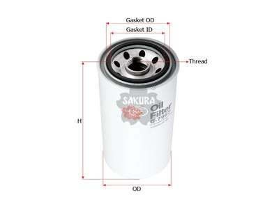 SAKURA,, Oil Filter (Spin-On), 127695-35150, C-7967, YANMAR