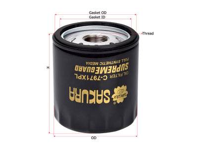 SAKURA,, Oil Filter (Spin-On), 89017524, C-7971XPL, DODGE
