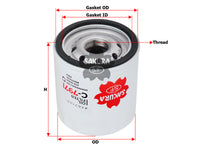 กรองน้ำมันเครื่อง(Spin-On) , SAKURA, 12674030, C-7971, CADILLAC (122966)