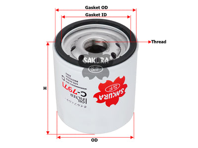 SAKURA,, Oil Filter (Spin-On), 12674030, C-7971, CADILLAC