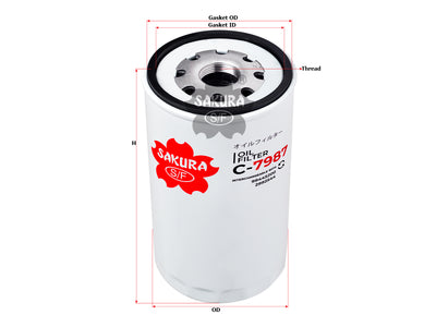 SAKURA,, Oil Filter (Spin-On), 99445200, C-7987, IVECO