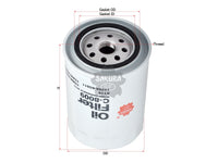 กรองน้ำมันเครื่อง(Spin-On) , SAKURA, 15208-65014, C-8009, AIRMAN (123025)