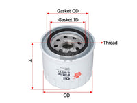 กรองน้ำมันเครื่อง(Spin-On), SAKURA, MD136466, C-8012, HITACHI (124961)