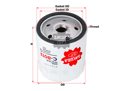 SAKURA,, Oil Filter (Spin-On), 94797406, C-8013, HOLDEN