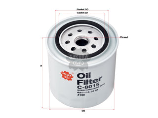SAKURA,, Oil Filter (Spin-On), 021-115-351A, C-8015, VOLKSWAGEN