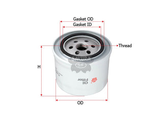 SAKURA,, Oil Filter (Spin-On), 7702062755, C-8017, RENAULT