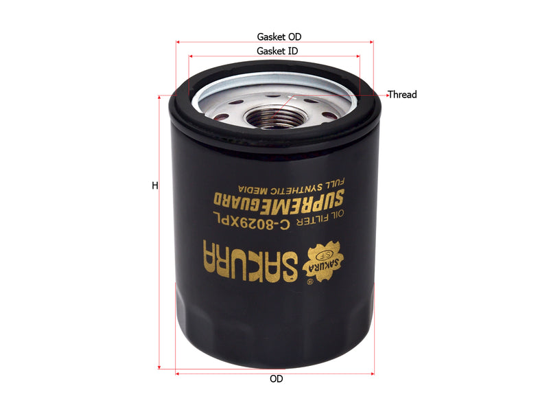 SAKURA,, Oil Filter (Spin-On), 15208-53J00, C-8029XPL, NISSAN