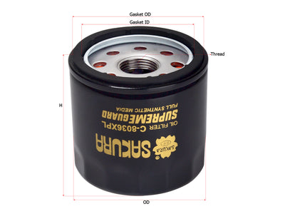 SAKURA,, Oil Filter (Spin-On), 15208-KA000, C-8036XPL, MAZDA
