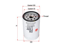 กรองน้ำมันเครื่อง(Spin-On) , SAKURA, 102 184 01 01, C-8038, MERCEDES-BENZ (124857)
