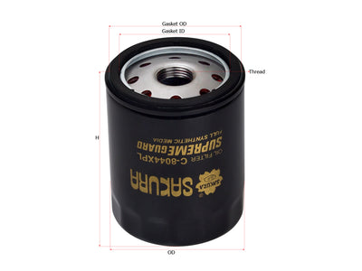 SAKURA,, Oil Filter (Spin-On), 90915-10002, C-8044XPL, TOYOTA