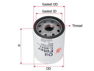 SAKURA,, Oil Filter (Spin-On), 90915-10002, C-8044, TOYOTA