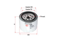 SAKURA,, Oil Filter (Spin-On), ERR5542, C-8045, LAND ROVER