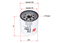 กรองน้ำมันเครื่อง(Spin-On) , SAKURA, CDU1268, C-8046, MG (125477)