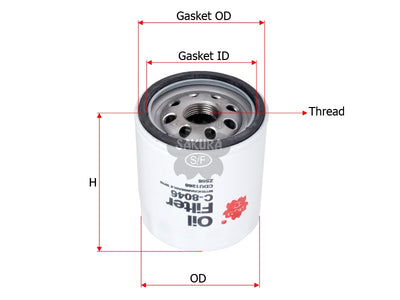 SAKURA,, Oil Filter (Spin-On), CDU1268, C-8046, MG