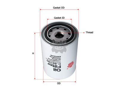 SAKURA,, Oil Filter (Spin-On), V836479591, C-85100, CASE