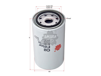 SAKURA,, Oil Filter (Spin-On), 836136342, C-85150, VALMET