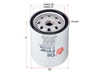 กรองน้ำมันเครื่อง(Spin-On) , SAKURA, 570518130102, C-85230, TATA (124129)