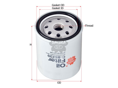 SAKURA,, Oil Filter (Spin-On), 570518130102, C-85230, TATA