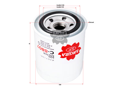 SAKURA,, Oil Filter (Spin-On), A-3EB-15-31550, C-8807, CASE