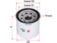 SAKURA,, Oil Filter (Spin-On), 5GH-13440-20, C-9002, HONDA