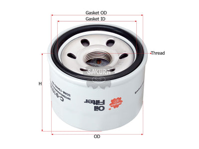 SAKURA,, Oil Filter (Spin-On), 5DM-13440-00, C-91030, YAMAHA