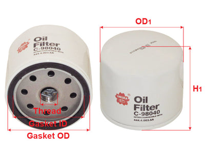 SAKURA,, Oil Filter (Spin-On), 444.4.003.5A, C-98040, DUCATI