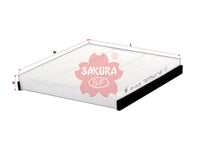 SAKURA,, Cabin Air Filter (Element), MSC 99132 T, CA-10120, MITSUBISHI