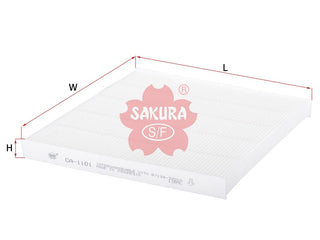 Cabin Air Filter (ဒြပ်စင်)၊ SAKURA၊ X7288-AG000၊ CA-1101၊ TOYOTA (124086)