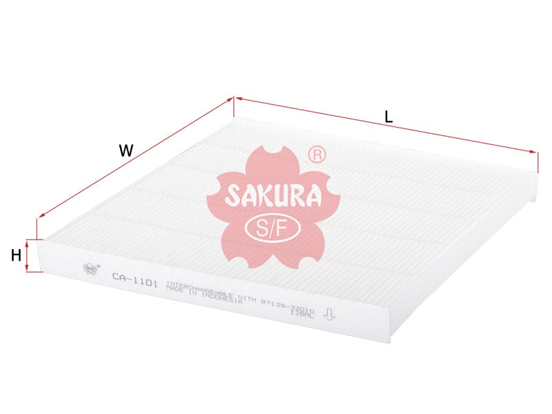 SAKURA,, Cabin Air Filter (Element), X7288-AG000, CA-1101, TOYOTA