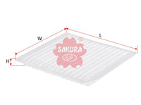 ไส้กรองอากาศห้องโดยสาร(Element) SAKURA, 17801-87333, CA-1201, DAIHATSU (126883)