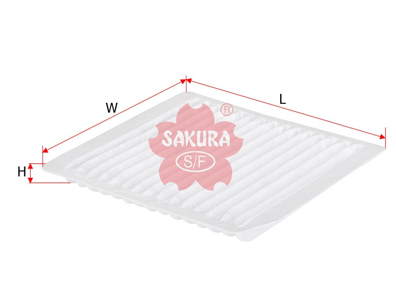 ไส้กรองอากาศห้องโดยสาร(Element) SAKURA, 17801-87333, CA-1201, DAIHATSU (126883)