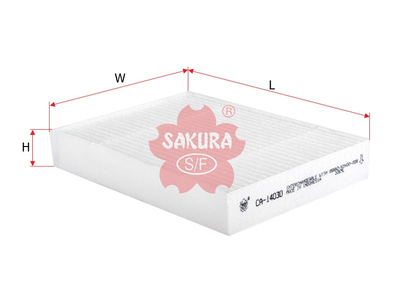 ไส้กรองอากาศห้องโดยสาร(Element), SAKURA, 95860-51K00-000, CA-14030, SUZUKI (123325)