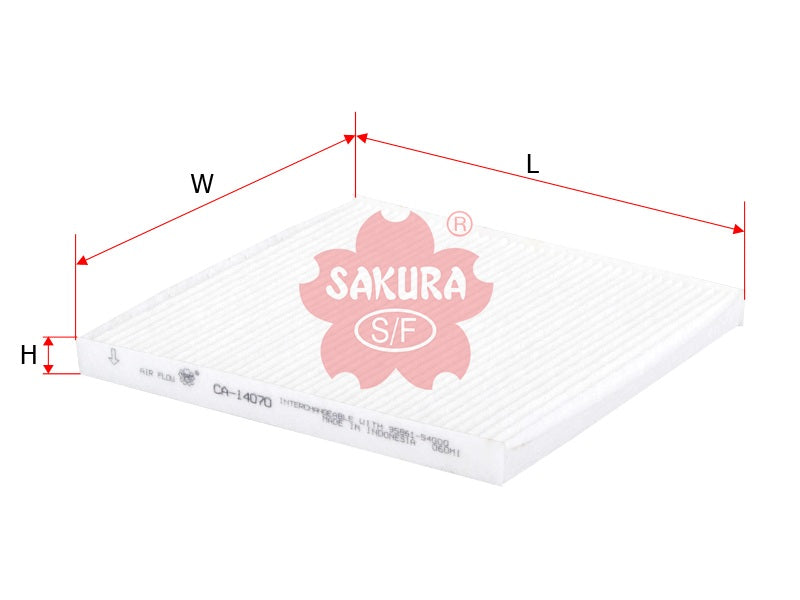 SAKURA,, Cabin Air Filter (Element), 95861-54G00, CA-14070, SUZUKI