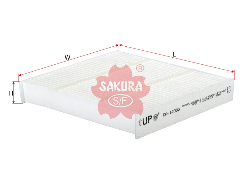 SAKURA,, Cabin Air Filter (Element), 51186-42200, CA-14080, SUZUKI