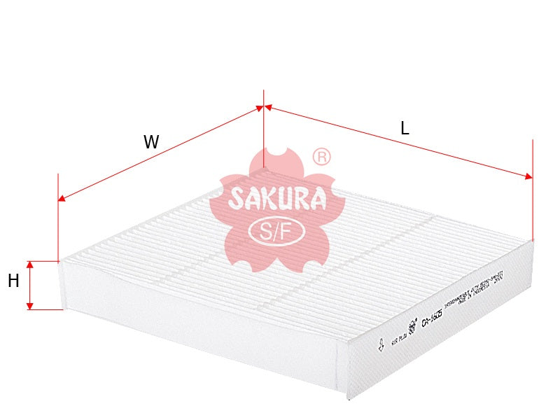 ไส้กรองอากาศห้องโดยสาร(Element), SAKURA, 80291-SAA-E01, CA-1605, HONDA (126272)