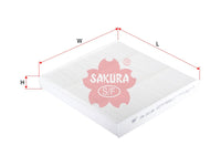 ไส้กรองอากาศห้องโดยสาร(Element) SAKURA, 80292-TG0-Q02, CA-16130, HONDA (126274)