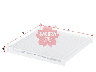 Cabin Air Filter (ဒြပ်စင်)၊ SAKURA၊ TD86-61-P11၊ CA-17120၊ MAZDA (125384)