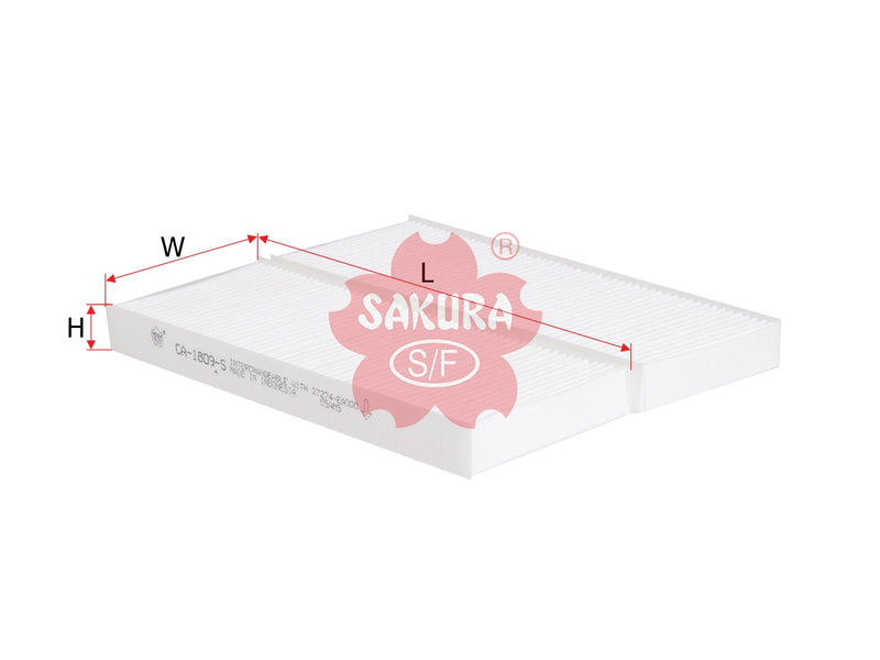 SAKURA,, Cabin Air Filter (Element), 27274-EA000+27274-EA000, CA-1809-S, NISSAN