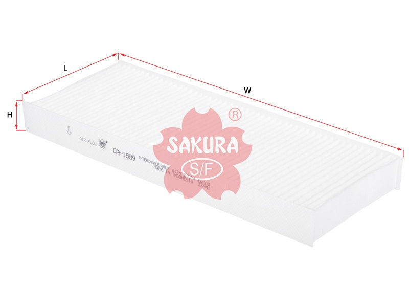 ไส้กรองอากาศแอร์(Element), SAKURA, 999M1-VR056, CA-1809, NISSAN (124115)