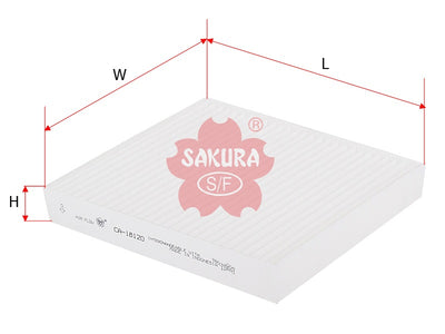 SAKURA,, Cabin Air Filter (Element), 6447ZX, CA-18120, HOLDEN