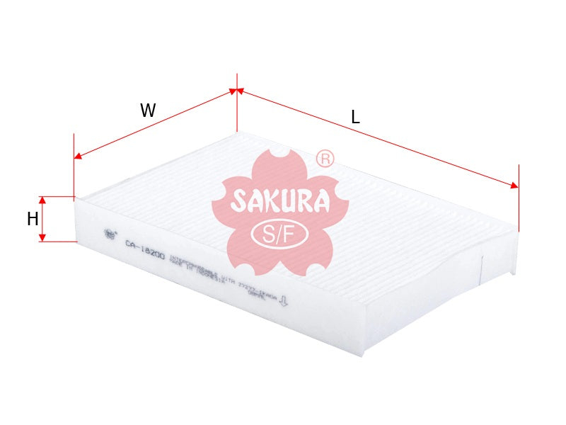 SAKURA,, Cabin Air Filter (Element), 272772100R, CA-18200, NISSAN