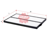 ไส้กรองอากาศห้องโดยสาร(Element), SAKURA, 27277-86F26, CA-18210, NISSAN (125280)