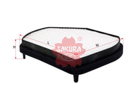 ไส้กรองอากาศห้องโดยสาร(Element) SAKURA, A 210 830 07 18, CA-1902, MERCEDES-BENZ (124812)